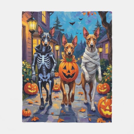 Thai Ridgeback Trick-or-Treating Halloween Costume Fleecedecke (Vorderseite)