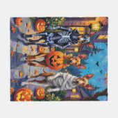 Thai Ridgeback Trick-or-Treating Halloween Costume Fleecedecke (Vorderseite (Horizontal))