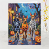 Thai Ridgeback Trick-or-Treating Halloween Costume Karte (Gelbe Blume)