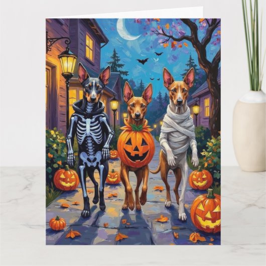 Thai Ridgeback Trick-or-Treating Halloween Costume Karte (Vorderseite)