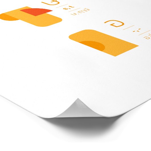 Thai Script Consonant Chart, Abstrakt Art Poster (Ecke)