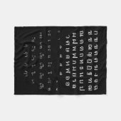 Thai Script Wall Alphabet Vowels Halloween Kostüm Fleecedecke (Vorderseite (Horizontal))