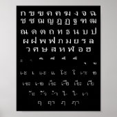 Thai Script Wall Alphabet Vowels Halloween Kostüm Poster (Vorne)