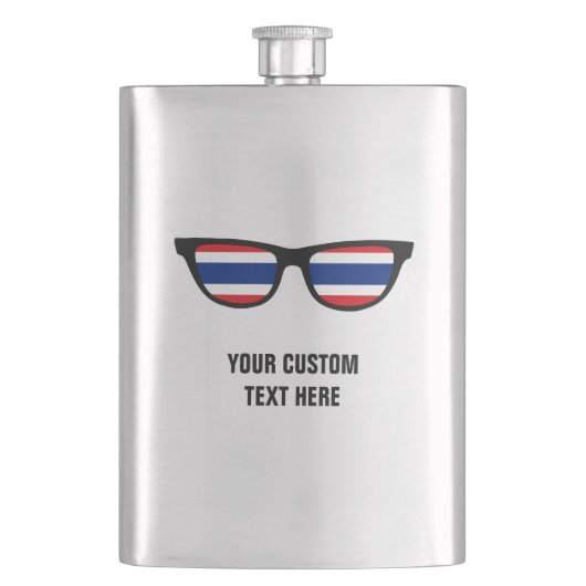 Thai Shades benutzerdefinierte Flasche Flachmann (Vorderseite)