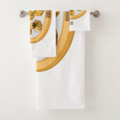 Thai Shrimp Cartoon Illustration Badhandtuch Set (Insitu)