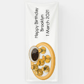 Thai Shrimp Cartoon Illustration Banner (Vertikal)