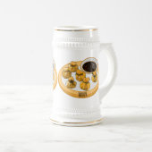 Thai Shrimp Cartoon Illustration Bierglas (VorderseiteRechts)