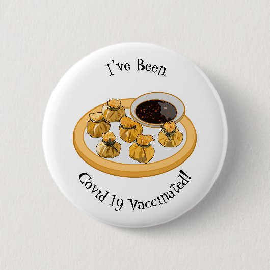 Thai Shrimp Cartoon Illustration Button (Vorderseite)