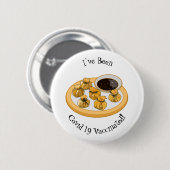 Thai Shrimp Cartoon Illustration Button (Vorne & Hinten)