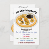 Thai Shrimp Cartoon Illustration Einladung (Vorne/Hinten)