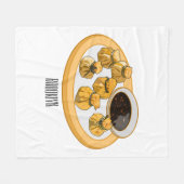 Thai Shrimp Cartoon Illustration Fleecedecke (Vorderseite (Horizontal))