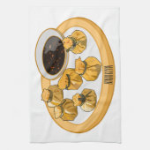 Thai Shrimp Cartoon Illustration Geschirrtuch (Vertikal)