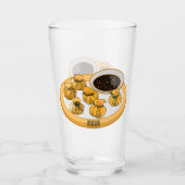 Thai Shrimp Cartoon Illustration Glas (Vorderseite)