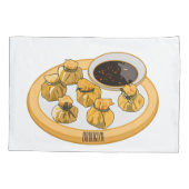 Thai Shrimp Cartoon Illustration Kissenbezug (Rückseite)