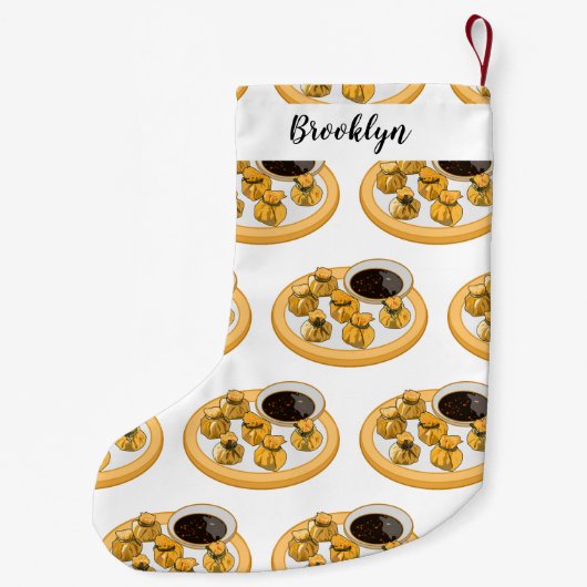 Thai Shrimp Cartoon Illustration Kleiner Weihnachtsstrumpf (Rückseite)