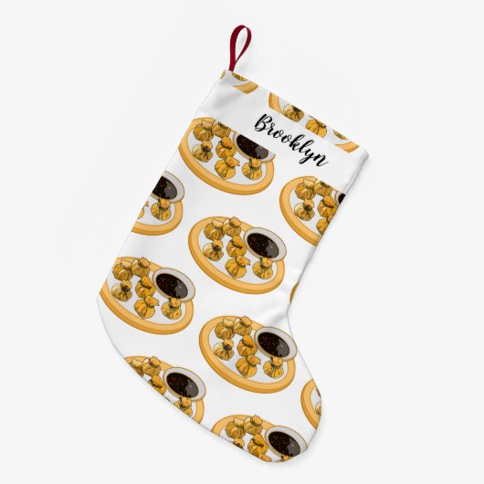 Thai Shrimp Cartoon Illustration Kleiner Weihnachtsstrumpf (Vorderansicht (hängend))