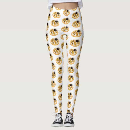Thai Shrimp Cartoon Illustration Leggings (Vorderseite)