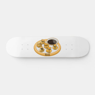 Thai Shrimp Cartoon Illustration Skateboard