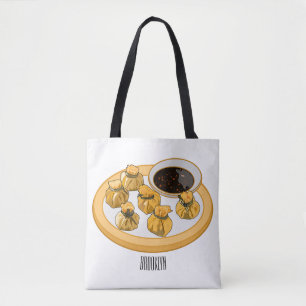 Thai Shrimp Cartoon Illustration Tasche