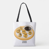 Thai Shrimp Cartoon Illustration Tasche (Rückseite)