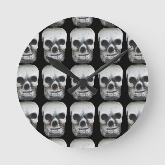 Thai Skull Runde Wanduhr (Vorderseite)
