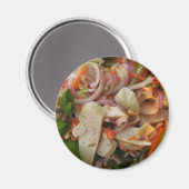 Thai Spicy Wurst Salat ... Asian Street Food Magnet (Vorderseite/Rückseite)