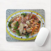 Thai Spicy Wurst Salat ... Asian Street Food Mousepad (Mit Mouse)