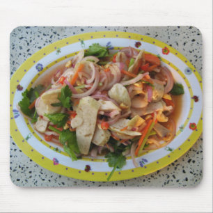 Thai Spicy Wurst Salat ... Asian Street Food Mousepad