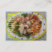 Thai Spicy Wurst Salat ... Asian Street Food Visitenkarte (Vorderseite)