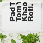 Thai Street Food Geschirrtuch (Gefaltet)