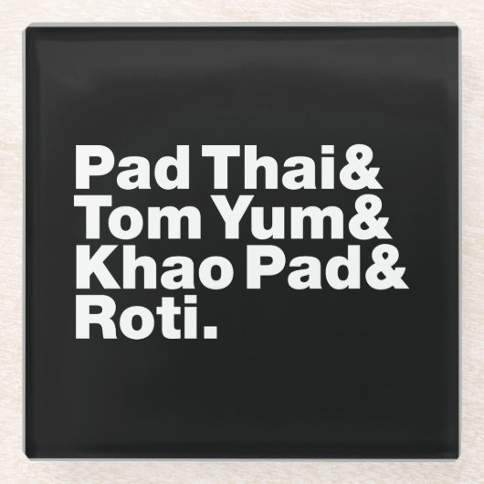 Thai Street Food Glasuntersetzer (Vorderseite)