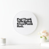 Thai Street Food Große Wanduhr (Zuhause)