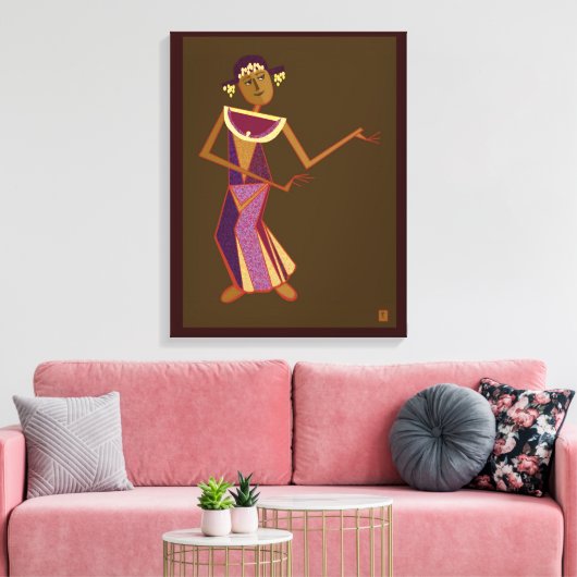 Thai-Tänzerin - Lady Leinwanddruck (Insitu (Wohnzimmer))