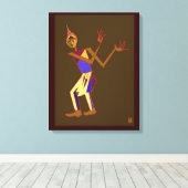 Thai-Tänzerin - Mann Leinwanddruck (Insitu (Holzboden))