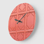 Thai Temple Gate: Traditionelle Blumenmuster Große Wanduhr (Winkel)