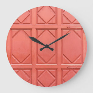 Thai Temple Gate: Traditionelle Blumenmuster Große Wanduhr