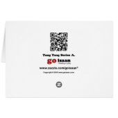 Thai Traditional Massage Card (Rückseite Horizontal)