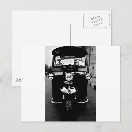 Thai Tuk Tuk Postkarte (Vorne/Hinten)