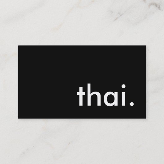 Thai. Visitenkarte (Vorderseite)