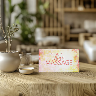 Thai Yoga Massage Body Relax Tropische Farbe Visitenkarte