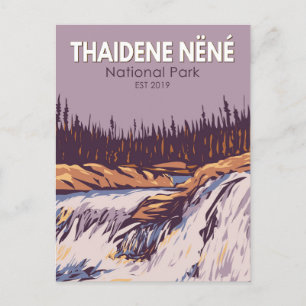 Thaidene Nene Nationalpark Kanada Reise Vintage Postkarte