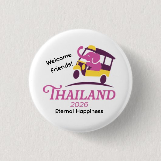Thailand 2026 Internationaler Konvent Pin Button (Vorderseite)
