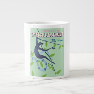 Thailand-Affe Vintage-Reiseprint Jumbo-Tasse