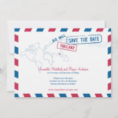 Thailand Air Mail Wedding Save the Date (Vorderseite)