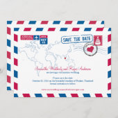 Thailand Airmail Wedding Save the Date (Vorne/Hinten)