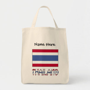 Thailand and Thai Flag with Your Name Tragetasche