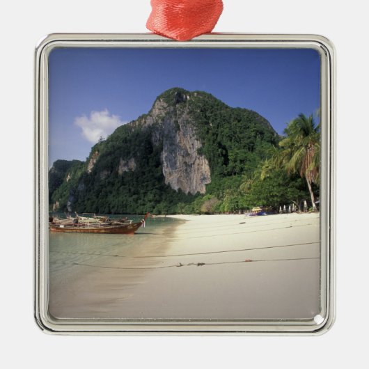 Thailand, Andaman Sea, Ko Phi Phi Island, Strand Silbernes Ornament (Vorne)