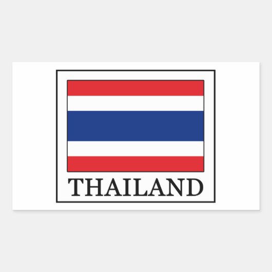 Thailand-Aufkleber Rechteckiger Aufkleber (Vorderseite)