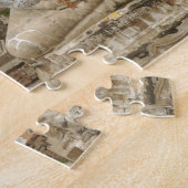 Thailand, Ayutthaya. Statuen des Sitzhaushalts Puzzle (Seite)