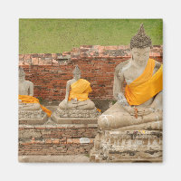 Thailand, Ayutthaya. Statuen sitzender Buddhas